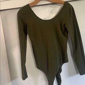 Forest green body suit